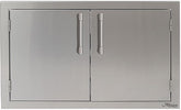 Alfresco Double Access Doors in sizes 30, 36, and 42 inches, perfect for outdoor kitchen storage solutions by Alfresco.
